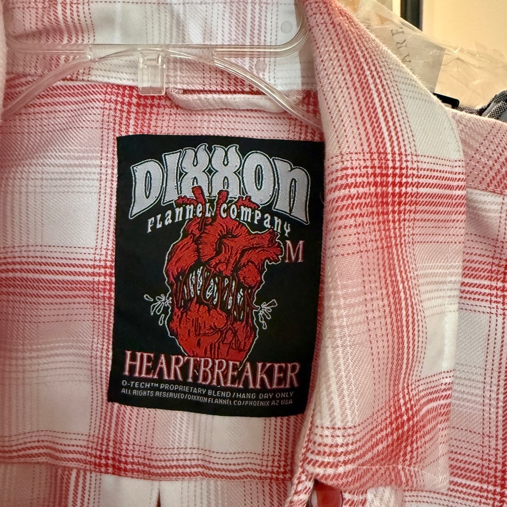 DIXXON Heartbreaker Pink and White Plaid Shirt